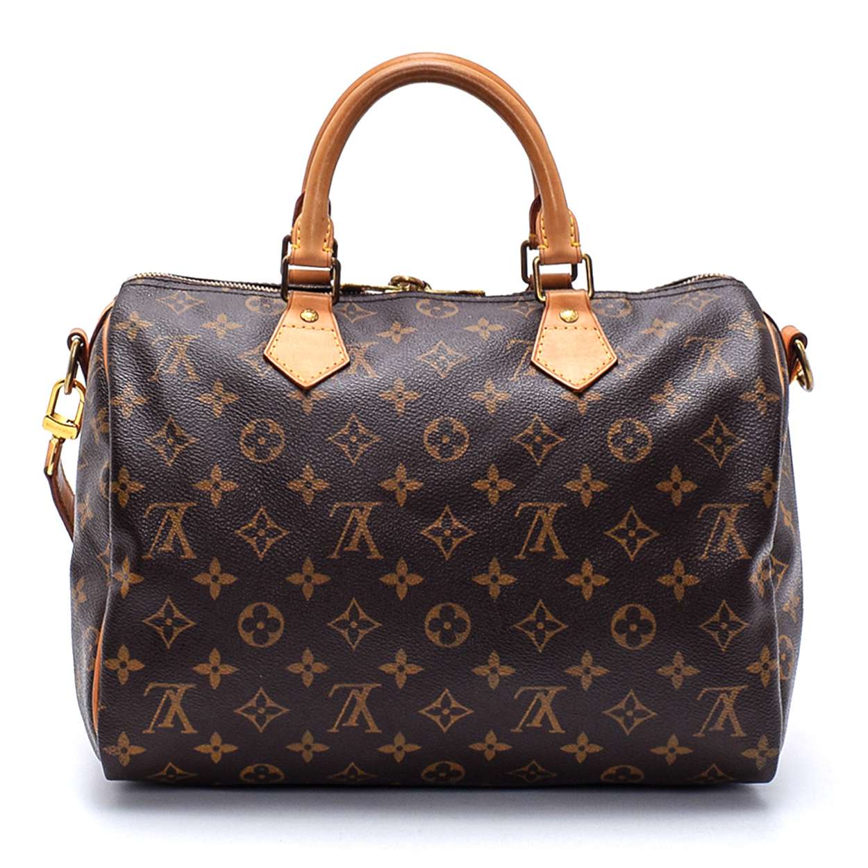 Louis Vuitton - Monogram Canvas Leather Speedy 30 Bandouilere Bag